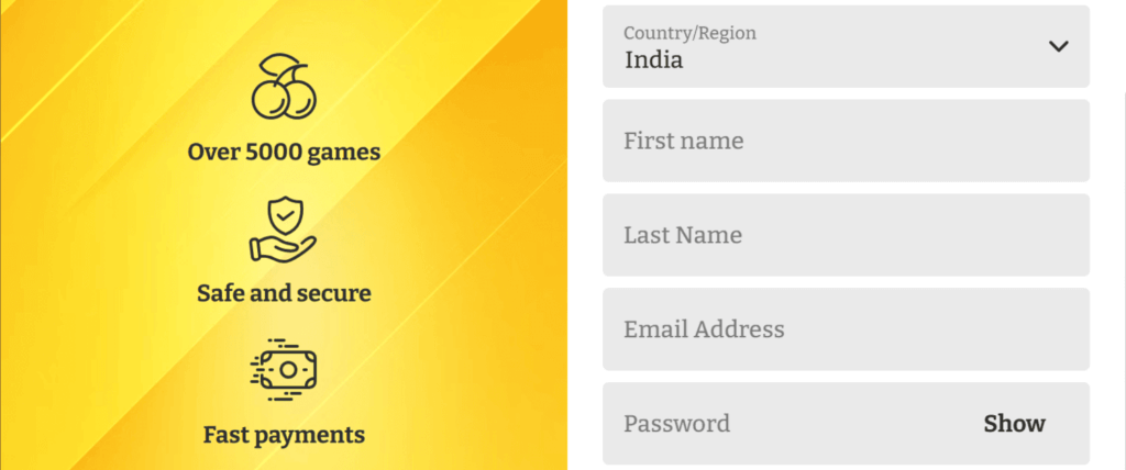 Lucky Spins पर अकाउंट