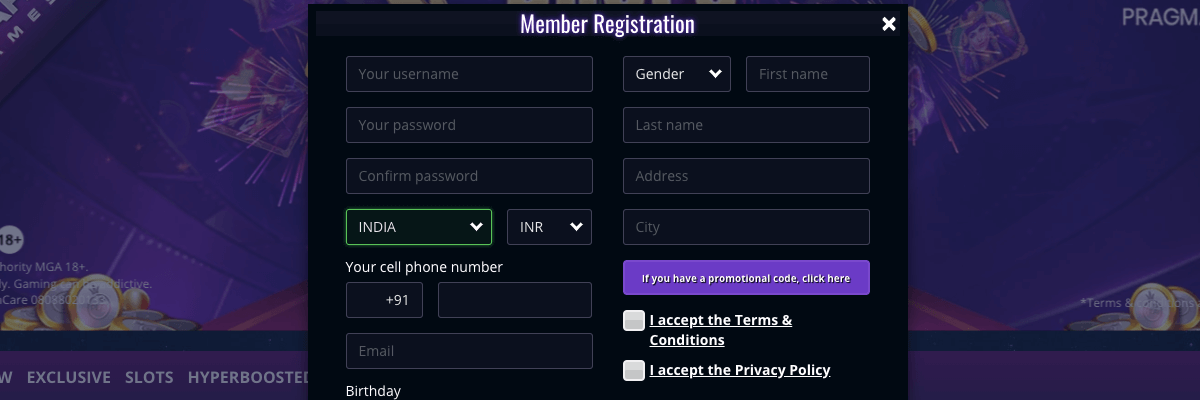 4StarsGames Registration 