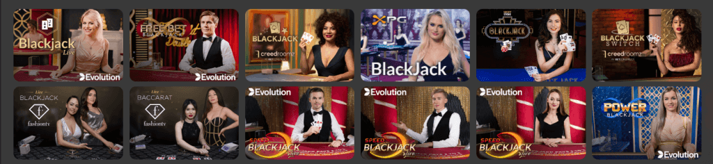 Live Blackjack games available at 9Winz India