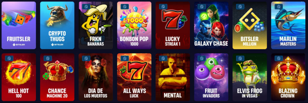bitsler slot games