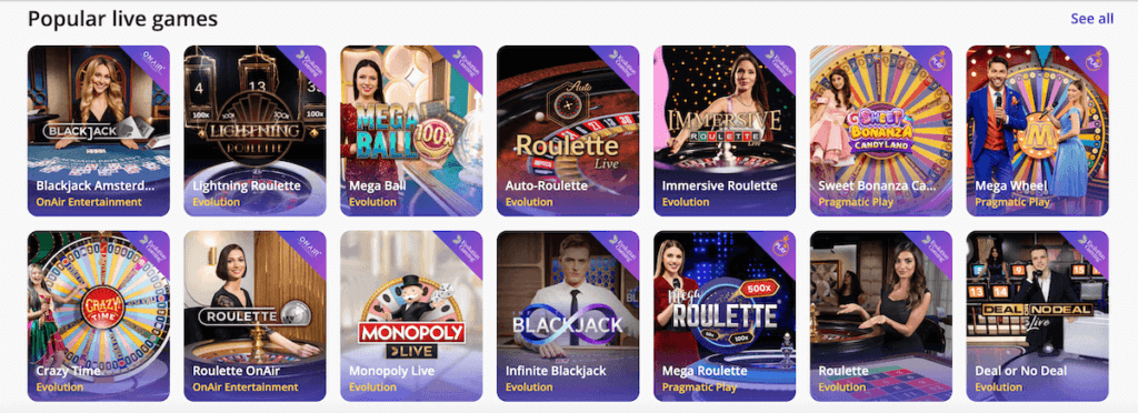 CasinoDays India online casino live casino dealer games