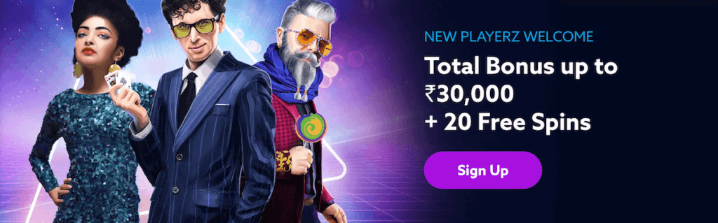 Fast Payout Casino online India welcome bonus Playerz