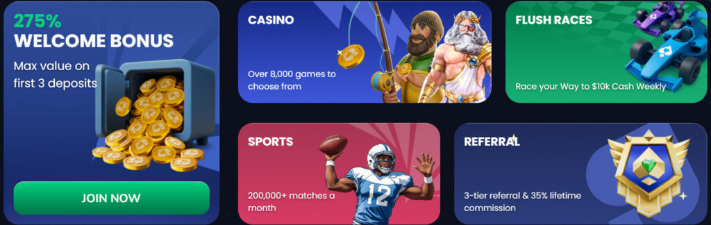 flush casino crypto bonus