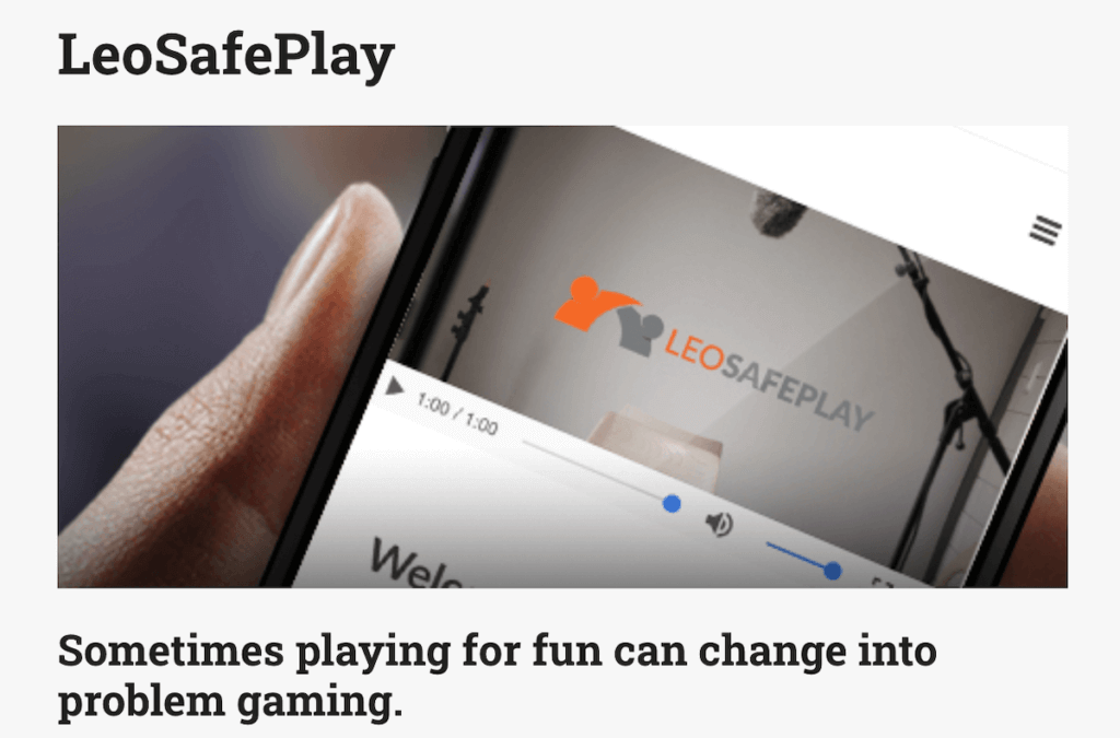 Leosafeplay responsible gaming india casino online leovegas