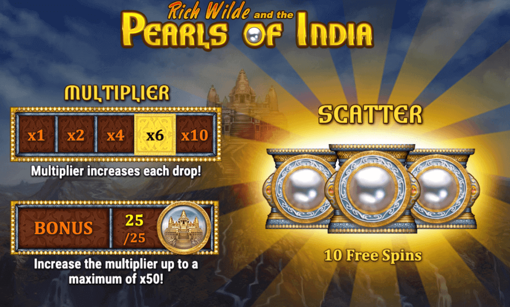 Pearls of India Play'n Go online slot india temple bonus free spins