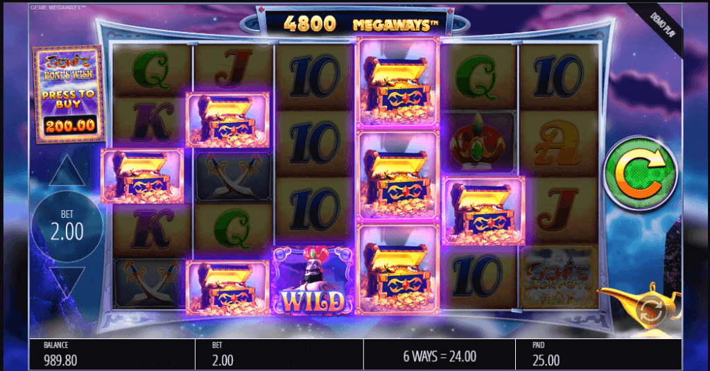 genie jackpot megaways features