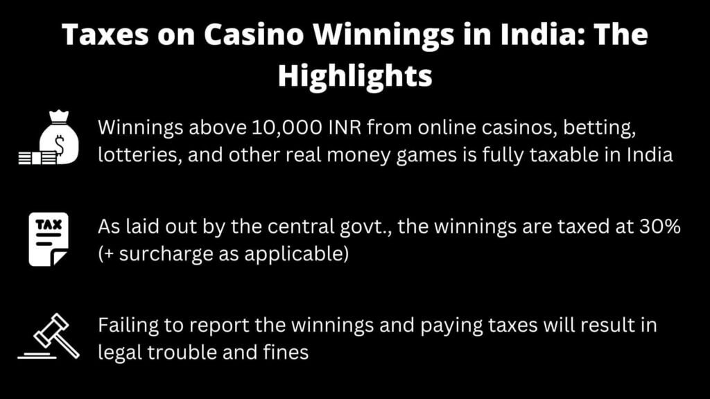 gambling taxes in india