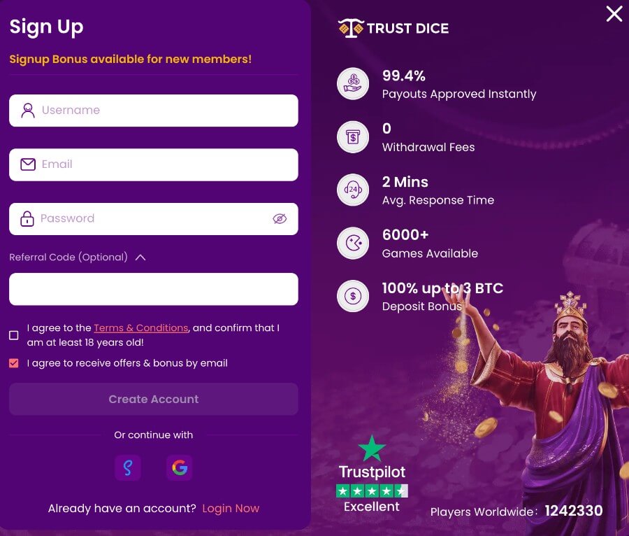 Trustdice Casino - India Casinos Review- Emirates Casino Review - Trustdice Casino India Review - Registration