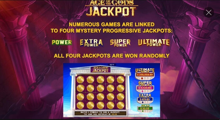 Age of the Gods progressive jackpot 