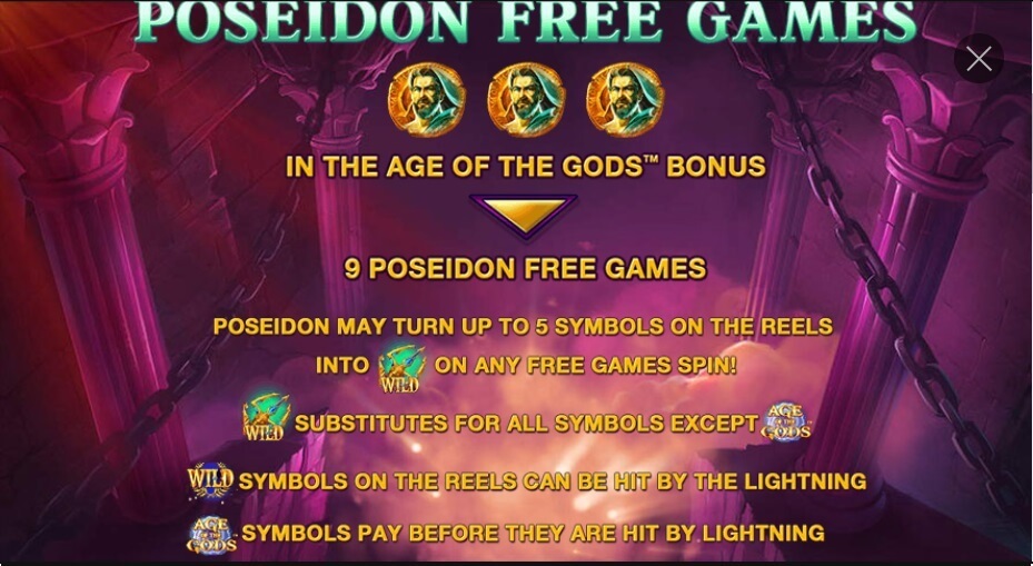 Age of the Gods Poseidon free spins 
