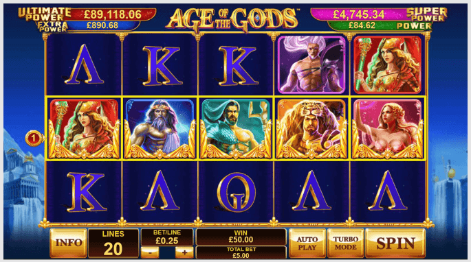 Age of the Gods slot by Playtech