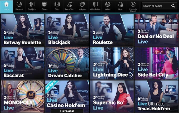 Betway live casino