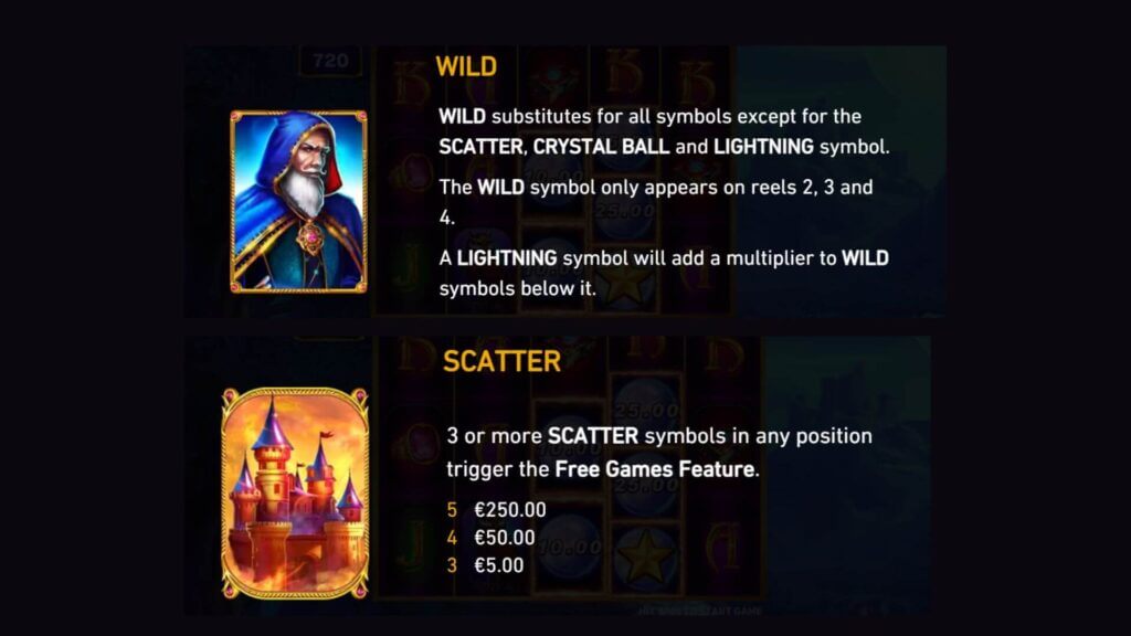 Blue Wizard Megaways Wild and Scatter symbols