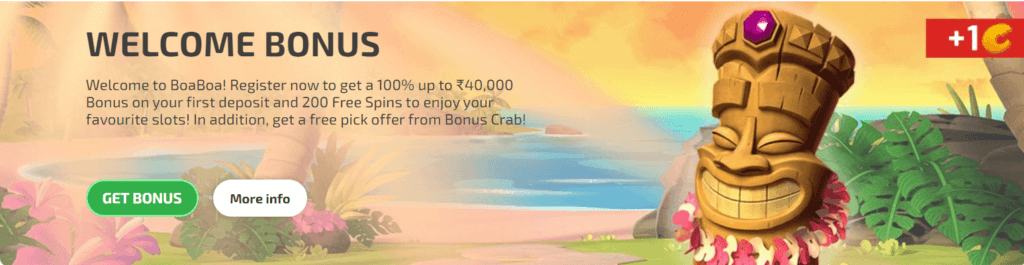 boaboa welcome bonus india