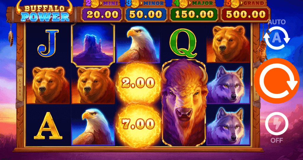 Buffalo Power slot game features the Hold and Win mechanics india casinos