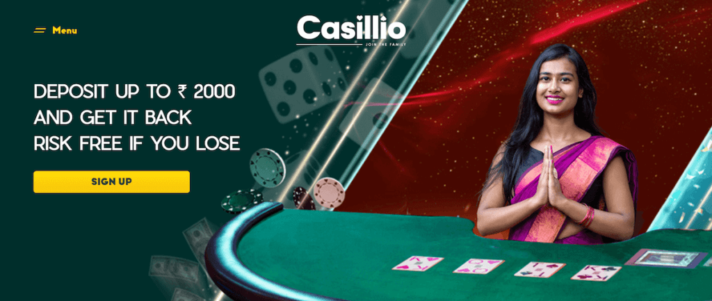 Casillio India Casino Welcome Bonus