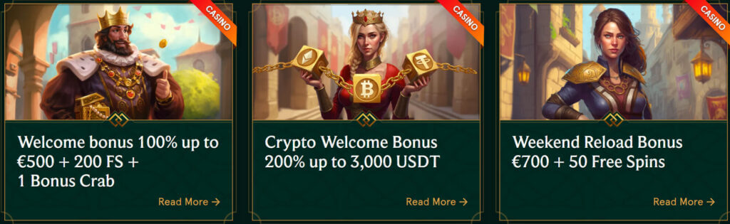 casinia crypto bonus