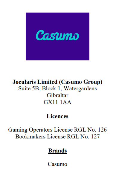 casumo licence