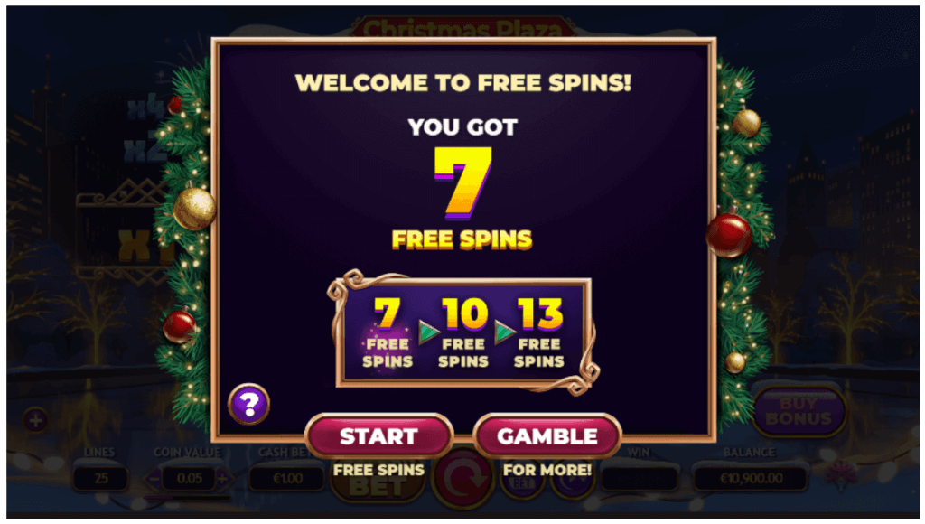 christmas plaza doublemax free spins