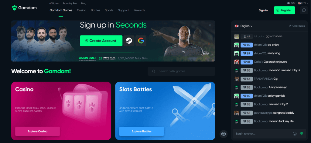 gamdom casino review