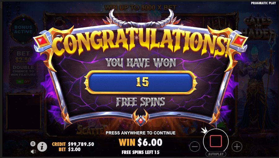 gates of hades free spins