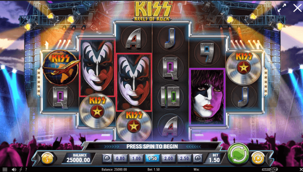 online slot kiss reels of rock