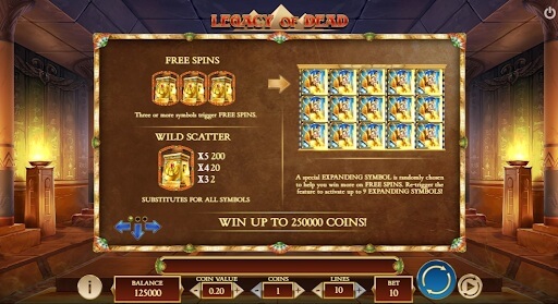 Legacy of the Dead slot 