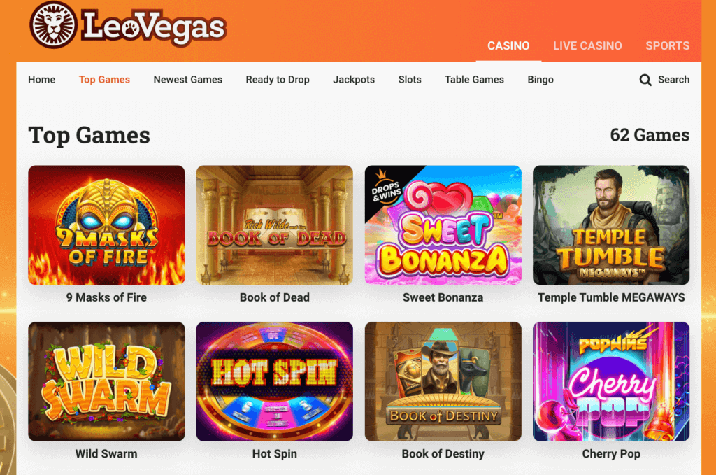 LeoVegas - India casinos - low wagering requirement bonus