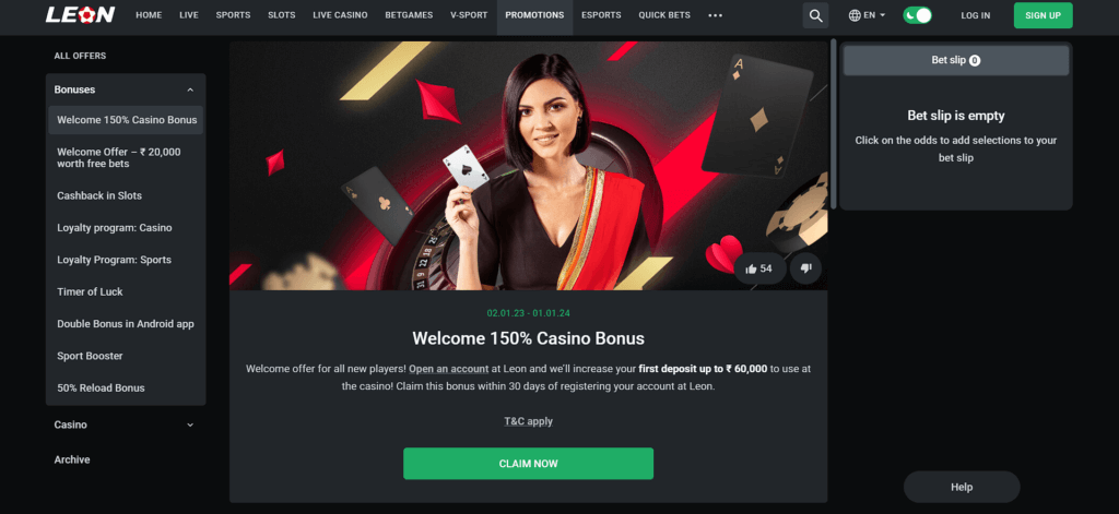 leon casino best payout casino india