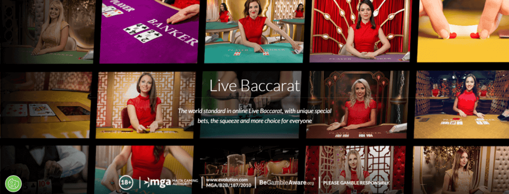 evolution gaming live baccarat online in india