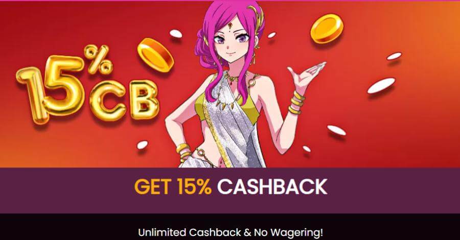 LuckyNiki casino no wagering cashback bonus offer