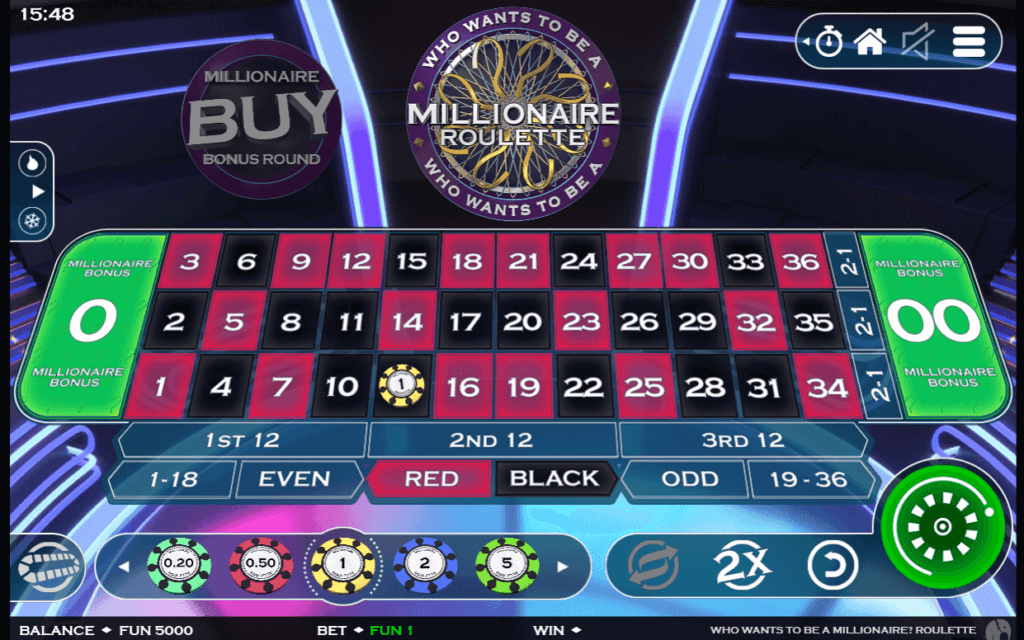 who wants to be a millionaire roulette by relax