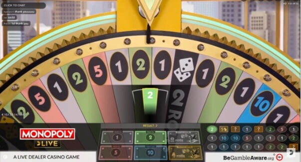 monopoly live casino game