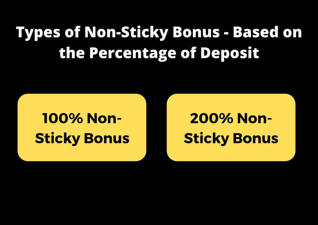 types of non-sticky bonus india