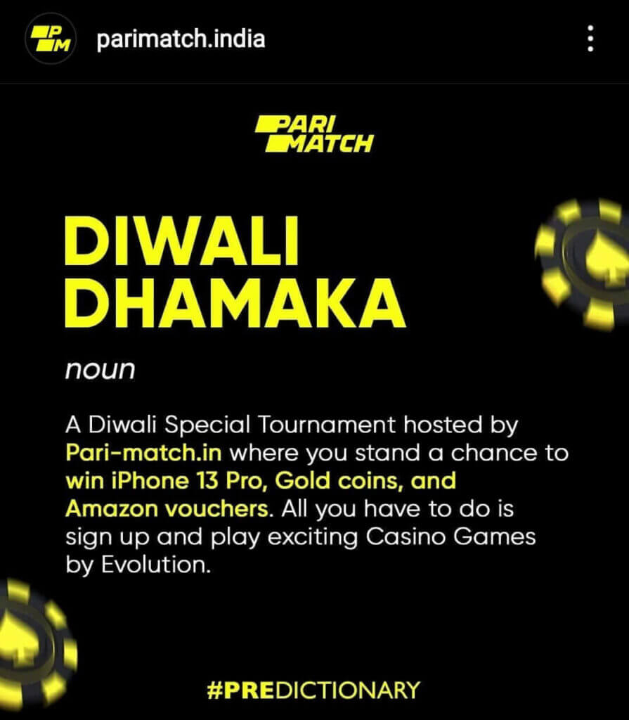 parimatch diwali dhamaka tournament