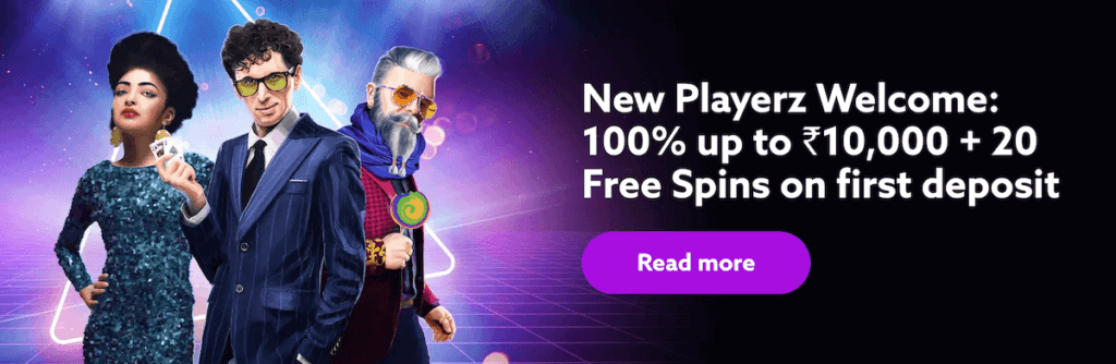 playerz india 20 free spins