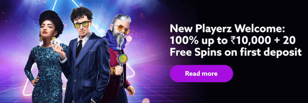 playerz welcome bonus india