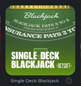 single deck blackjack india