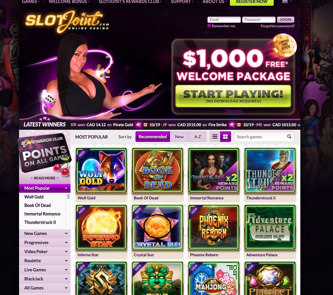 Slot Joint Casino India Review 