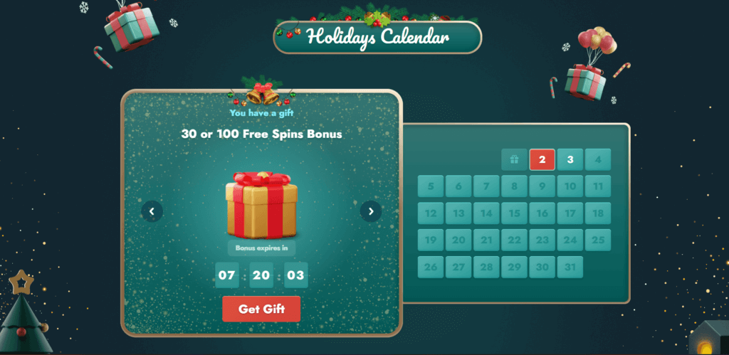 Christmas Online Casino Bonus at Wazamba