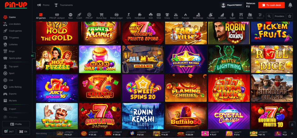 live dealer games at pin-up casino